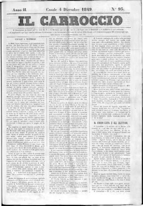 Il Carroccio - Edizione 93 del 04/12/1849